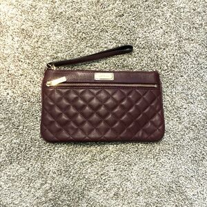Michael Kors - Quilted Wristlet Clutch - Burgundy - never used.